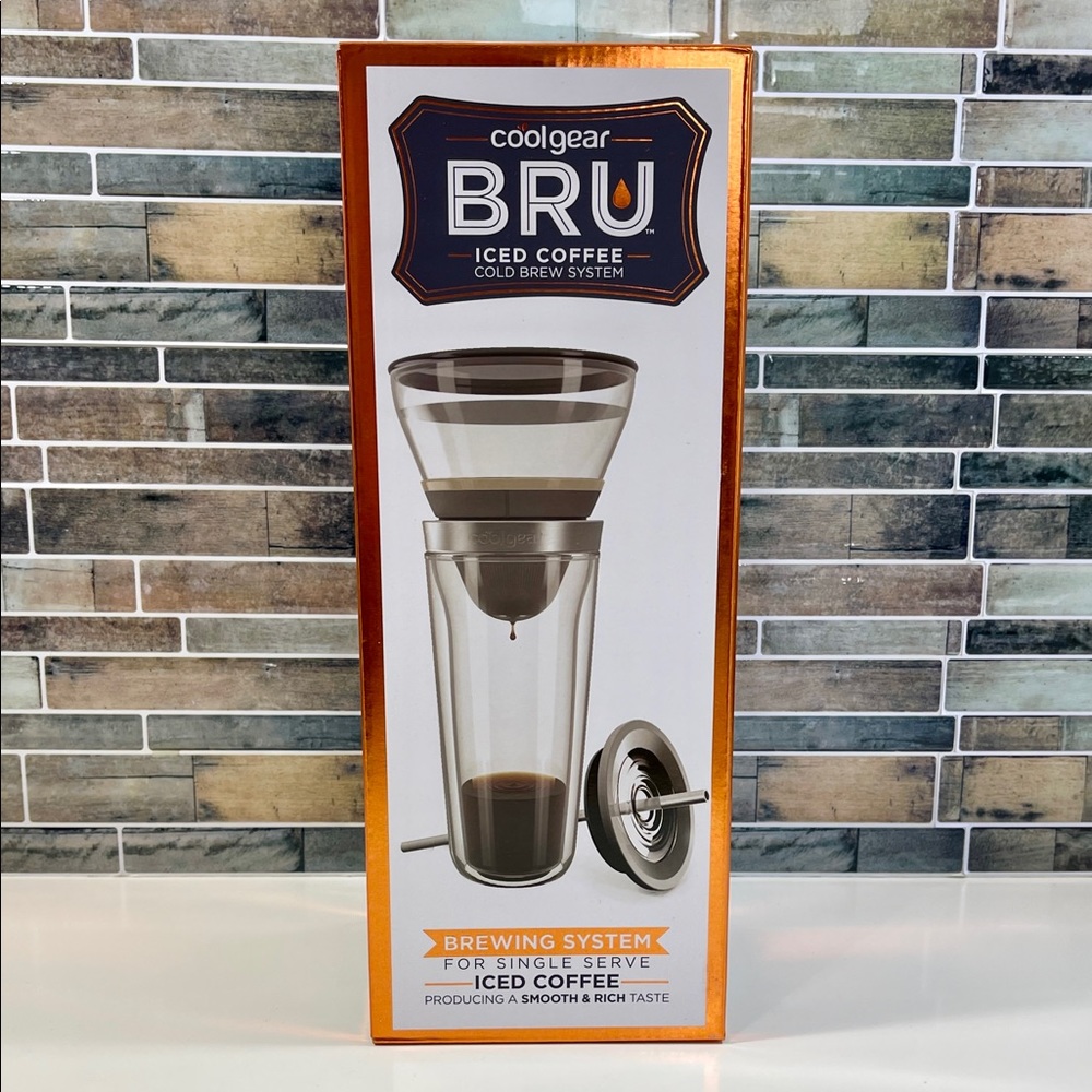 Coolgear BRU ICED Coffee Cold Brew System ~ Personal 1 Cup Brewing System ~ NIB